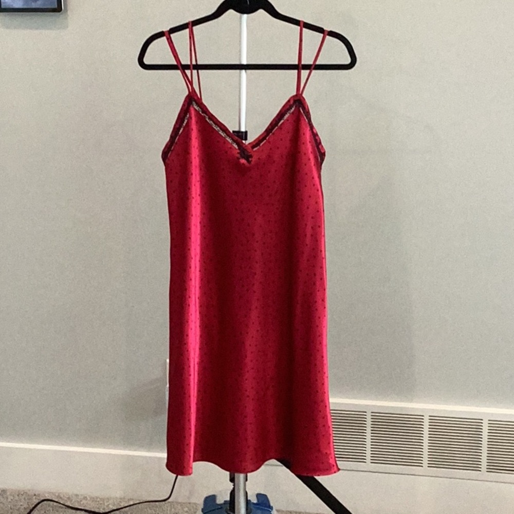 Gilligan & O'Malley Red Satin Chemise